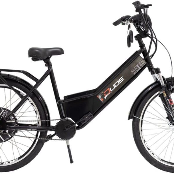 Bicicleta Elétrica Confort 800W 48V 15Ah Preta: mobilidade sustentável, confortável e segura para o dia a dia.