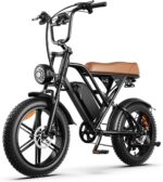Bicicleta Elétrica HDJ G60 1000W: até 70km de autonomia, suspensão dupla e freio hidráulico para mobilidade urbana segura.