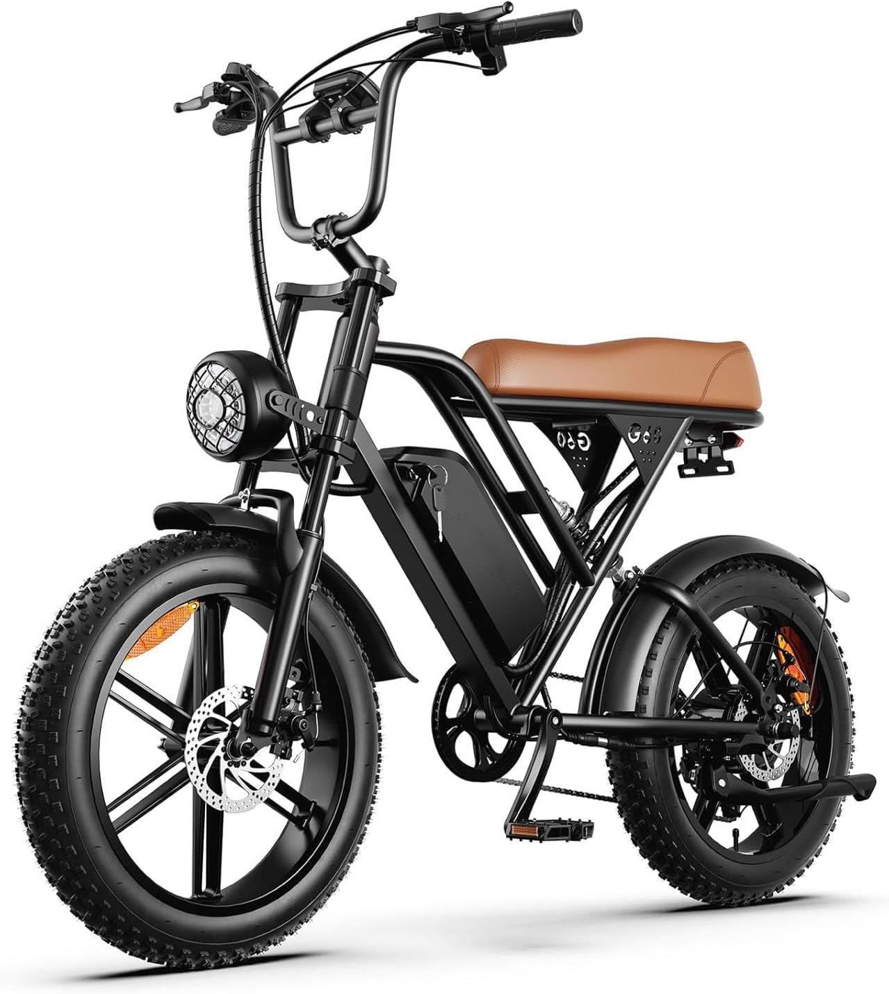 Bicicleta Elétrica HDJ G60 1000W: até 70km de autonomia, suspensão Bicicleta Elétrica HDJ G60 1000W: até 70km de autonomia, suspensão dupla e freio hidráulico para mobilidade urbana segura.