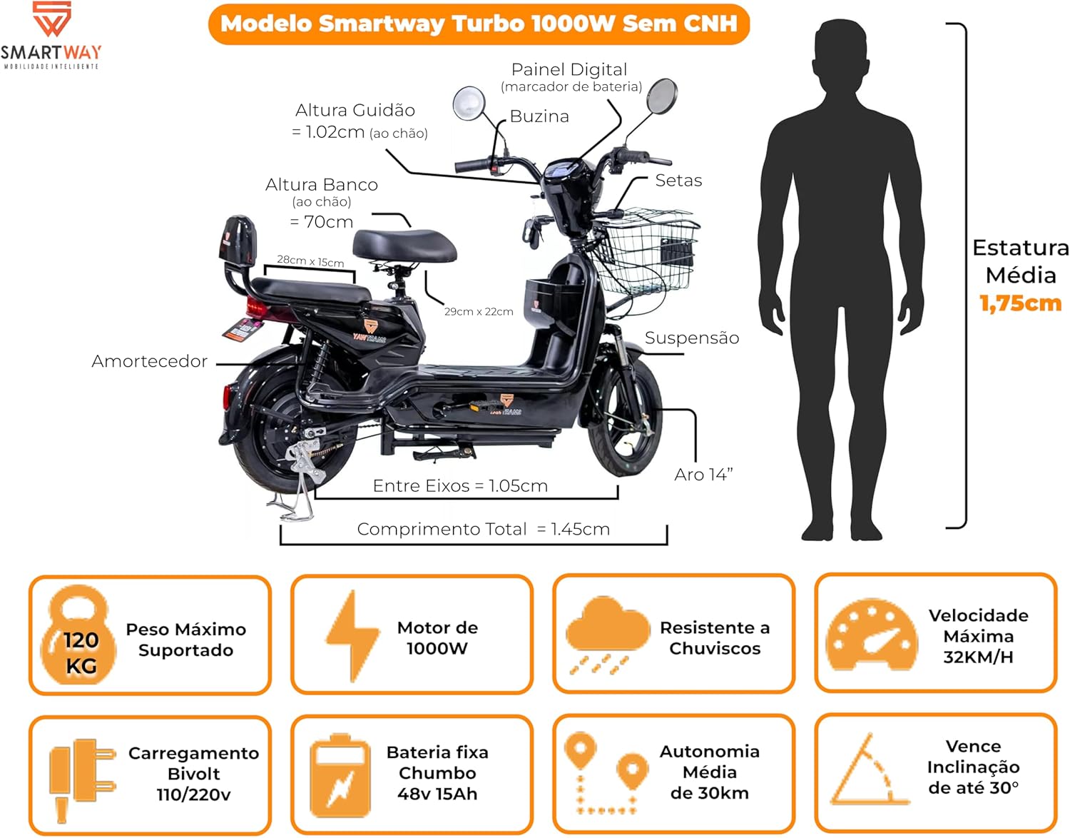 Bicicleta Elétrica Turbo 1000w Adulto Sem Cnh: mobilidade prática, potente Bicicleta Elétrica Turbo 1000w Adulto Sem Cnh: mobilidade prática, potente e ideal para o dia a dia.