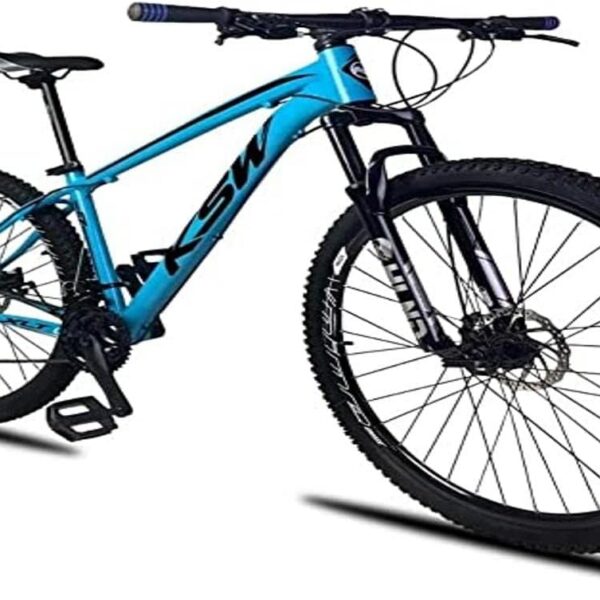 Bicicleta KSW XLT 100 21V Shimano aro 29 com freio a disco e suspensão dianteira para mais desempenho e controle
