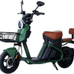 Bicicleta Scooter Elétrica Autopropelida 1000W E-Trek Duos Verde: potência, autonomia e segurança para seus deslocamentos urbanos.