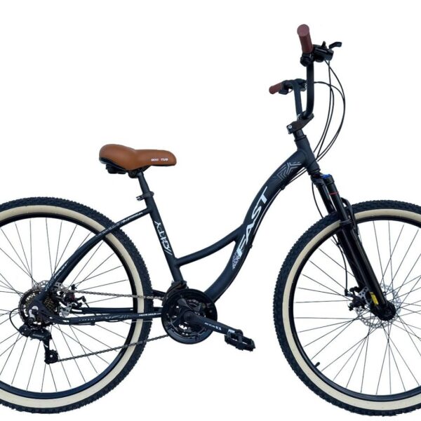 Bicicleta Unissex Aro 29 Dalannio Beach City: alumínio, 21 marchas, freios a disco e conforto para pedalar com segurança.