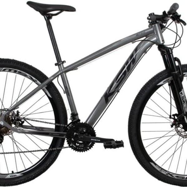 Bicicleta aro 29 KSW Shimano 24V com freio hidráulico: mais controle, conforto e desempenho para cidade e trilhas leves.