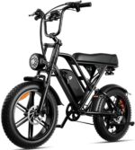 Bicicleta de montanha com pneu largo 20x4, 7 velocidades e desempenho off-road de até 51 km/h.