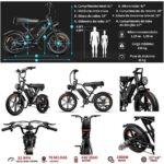 Bicicleta de montanha com pneu largo 20x4, 7 velocidades e desempenho off-road de até 51 km/h. - Imagem 2