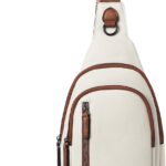Bolsa Bostanten feminina pequena, resistente à água, com compartimentos e bolso antifurto, ideal para iPad 9,7"