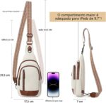 Bolsa Bostanten feminina pequena, resistente à água, com compartimentos e bolso antifurto, ideal para iPad 9,7" - Imagem 2