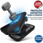 Bolsa Case Nintendo Switch e OLED rígida EVA com porta jogos e alça, proteção completa para console e acessórios - Imagem 2