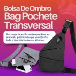 Bolsa De Ombro Bag Pochete Transversal Slim Impermeável Antifurto: compacta, leve e prática para o dia a dia￼