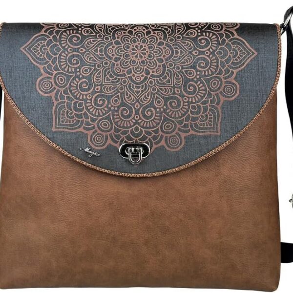 Bolsa Feminina Transversal Média Café Magicc B-230: estilo e praticidade para o dia a dia