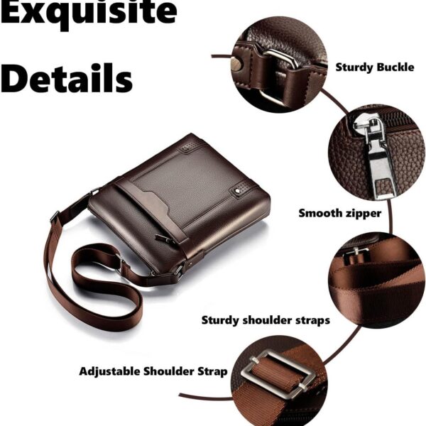 Bolsa Masculina Executiva Anti Furto em Couro PU, prática e elegante para o dia a dia