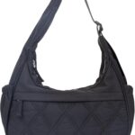 Bolsa Puffer Crescent feminina: leve, acolchoada e macia, perfeita para uso diário com estilo e conforto
