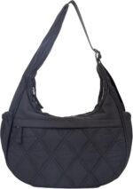 Bolsa Puffer Crescent feminina: leve, acolchoada e macia, perfeita para uso diário com estilo e conforto