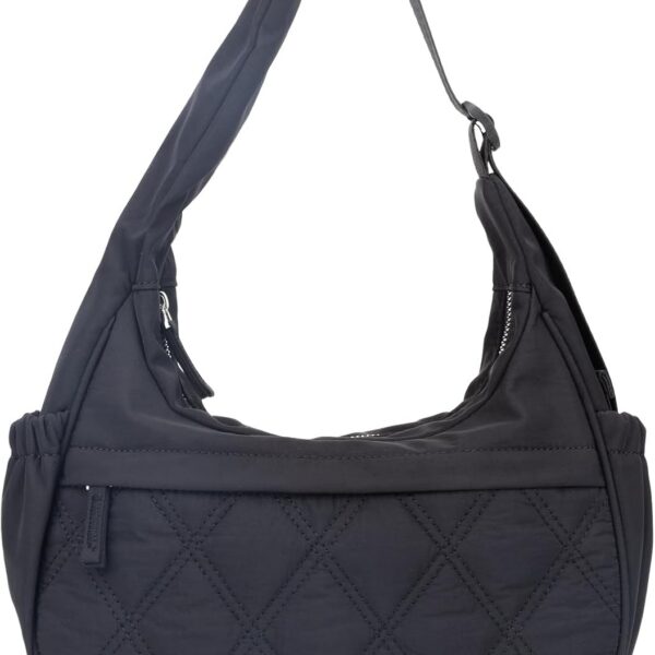 Bolsa Puffer Crescent feminina: leve, acolchoada e macia, perfeita para uso diário com estilo e conforto