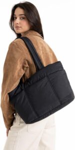 Bolsa Puffer Feminina ALWY: espaçosa, leve e elegante para dia a dia, trabalho e viagens - Imagem 2