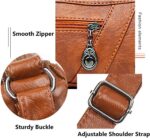 Bolsa Tiracolo Feminina em Couro PU com Vários Bolsos e Grande Capacidade para Mais Organização e Estilo - Imagem 2