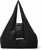 Bolsa Tote Chaveiro Dobrável Premium: compacta, leve, impermeável e espaçosa para compras, viagem e uso diário.