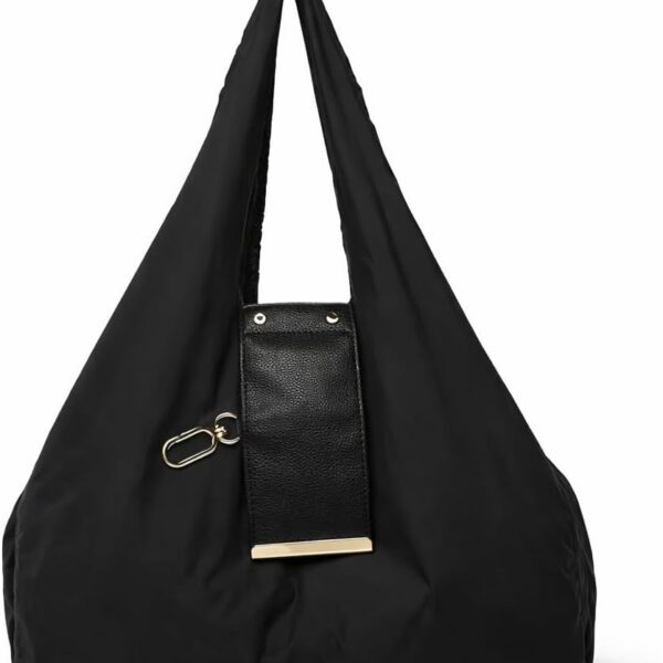 Bolsa Tote Chaveiro Dobrável Premium: compacta, leve, impermeável e espaçosa para compras, viagem e uso diário.