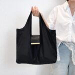 Bolsa Tote Chaveiro Dobrável Premium: compacta, leve, impermeável e espaçosa para compras, viagem e uso diário. - Imagem 2