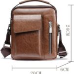 Bolsa Transversal Masculina de Couro Resistente: estilo casual, compacta e ideal para levar seus itens com praticidade.