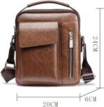 Bolsa Transversal Masculina de Couro Resistente: estilo casual, compacta e ideal para levar seus itens com praticidade.