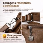 Bolsa de Ombro Grande Feminina ALWY em Couro PU, elegante, versátil e ideal para trabalho, faculdade e viagem - Imagem 2