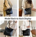 Bolsa de couro PU feminina grande, elegante e espaçosa, ideal para compras e viagens. - Imagem 2
