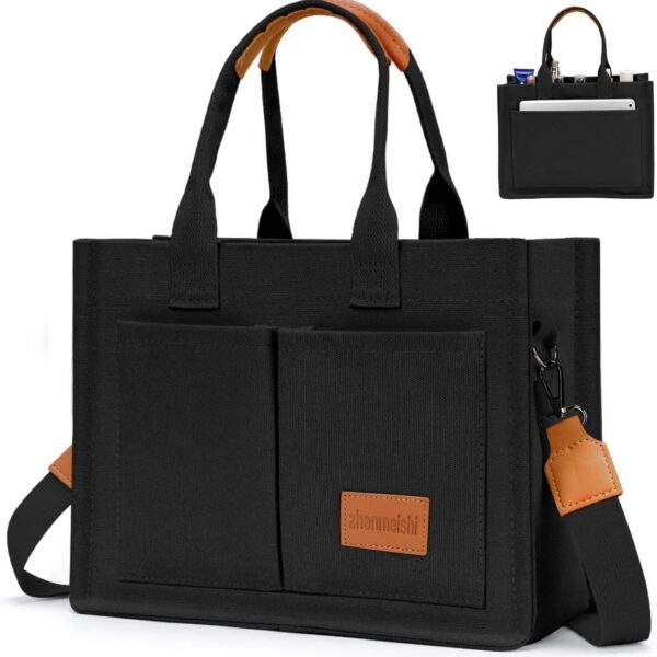 Bolsa de lona feminina com bolsos: leve, prática e versátil para trabalho, ombro ou transversal.
