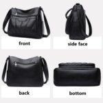 Bolsa de ombro feminina em couro PU grande, moderna e espaçosa com vários bolsos para comprar com praticidade e estilo