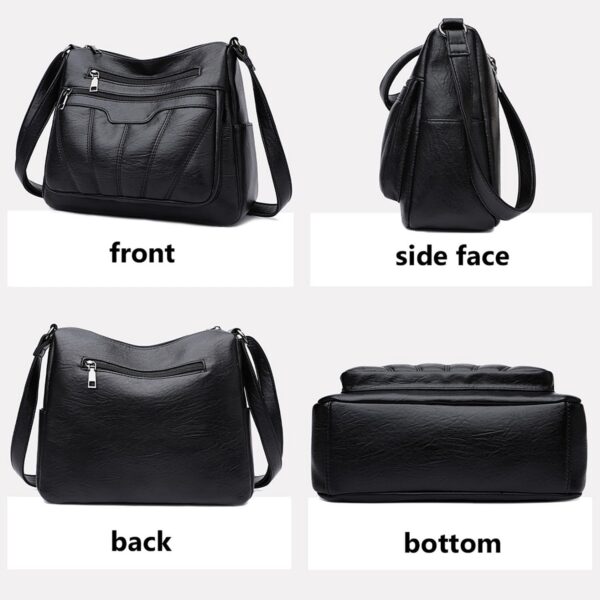 Bolsa de ombro feminina em couro PU grande, moderna e espaçosa com vários bolsos para comprar com praticidade e estilo