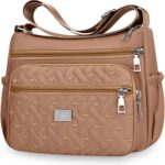 Bolsa de ombro feminina espaçosa com vários bolsos: praticidade e estilo para o dia a dia, ideal para quem busca organização e conforto.