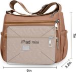Bolsa de ombro feminina espaçosa com vários bolsos: praticidade e estilo para o dia a dia, ideal para quem busca organização e conforto. - Imagem 2