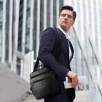 Bolsa de ombro masculina de couro, resistente e versátil para uso diário, trabalho e viagem - Imagem 2