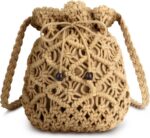 Bolsa de palha feminina com corrente: leve, casual e perfeita para praia e verão