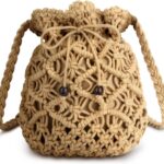 Bolsa de palha feminina com corrente: leve, casual e perfeita para praia e verão