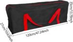 Bolsa dobrável para bicicleta elétrica resistente, impermeável e multifuncional para transporte e viagens, preto e vermelho - Imagem 2