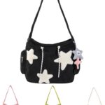 Bolsa feminina estilo carteiro: grande capacidade, leve, casual e versátil para usar na mão, ombro ou transversal.