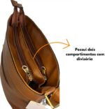 Bolsa feminina preta transversal e tiracolo, prática e elegante para o dia a dia. - Imagem 2