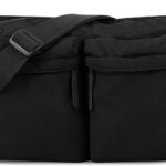 Bolsa mensageiro de nylon leve e espaçosa, ideal para escola e notebook, com conforto e praticidade diária