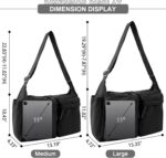 Bolsa mensageiro de nylon leve e espaçosa, ideal para escola e notebook, com conforto e praticidade diária - Imagem 2