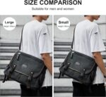 Bolsa mensageiro masculina à prova d’água: grande, resistente e ideal para uso diário com conforto e praticidade. - Imagem 2