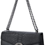 Bolsa tiracolo DEEPMEOW em couro PU com corrente: compacta, elegante e ideal para noite e eventos