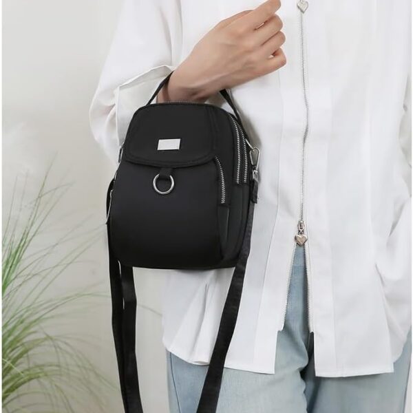 Bolsa tiracolo feminina pequena e leve: resistente à água, com vários bolsos para viagem e uso diário