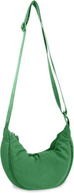 Bolsa tiracolo leve de nylon, compacta e versátil para viagem e uso diário, ideal para homens e mulheres