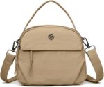 Bolsa tiracolo pequena feminina em nylon, prática e leve para celular e viagem.