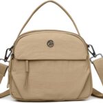Bolsa tiracolo pequena feminina em nylon, prática e leve para celular e viagem.