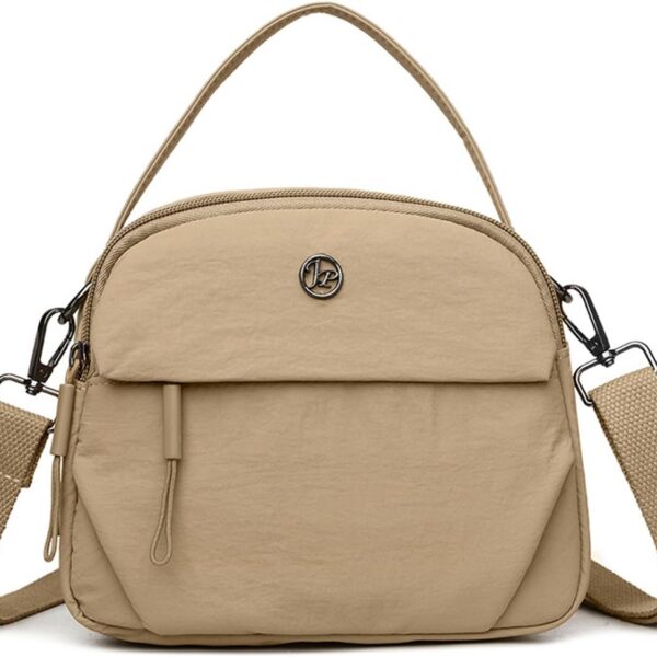 Bolsa tiracolo pequena feminina em nylon, prática e leve para celular e viagem.