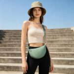 Bolsa transversal BESMART impermeável e leve, estilo casual unissex, ideal para viagens e uso diário, verde. - Imagem 2