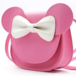 Bolsa transversal Little Mouse com laço, leve e adorável, ideal para meninas guardarem chaves, moedas e doces. - Imagem 2